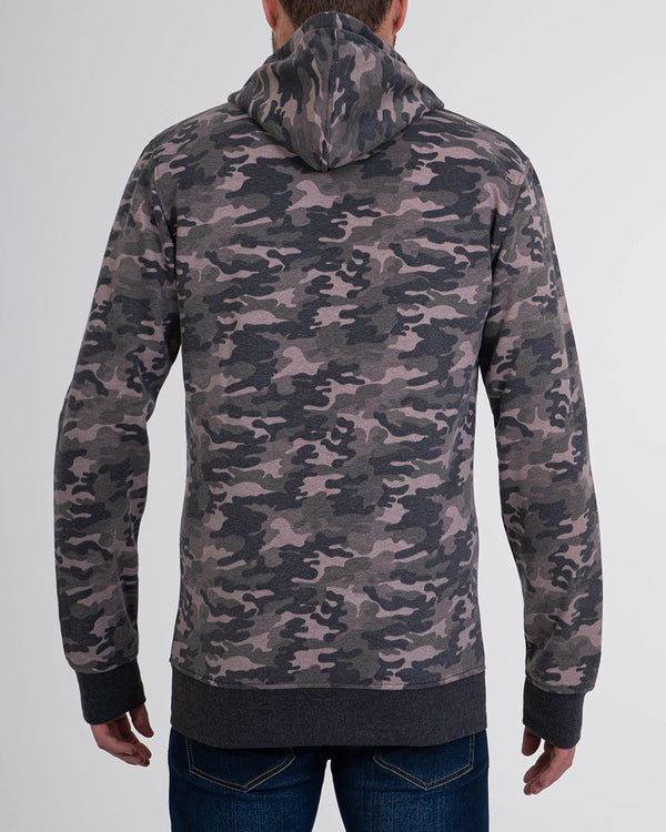 2t Zip Up Tall Camo Hoodie (charcoal)