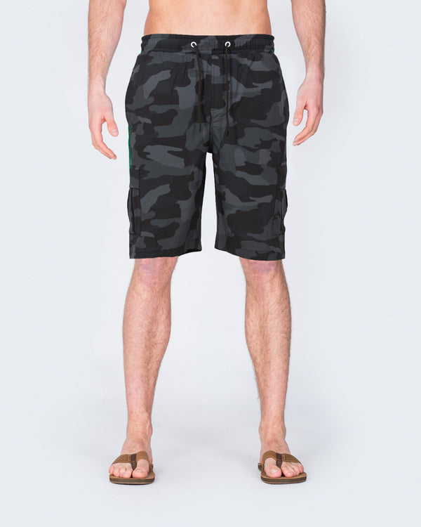 2t Tall Camo Print Swim Shorts (charcoal)