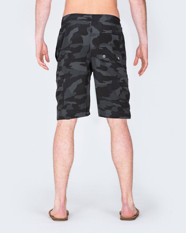 2t Tall Camo Print Swim Shorts (charcoal)