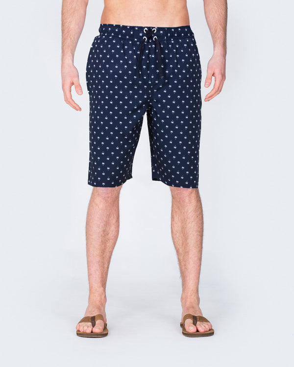 2t Tall Palm Print Swim Shorts (navy)