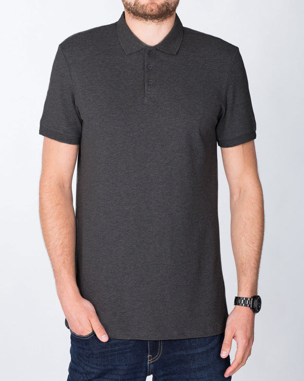 2t Jack Slim Fit Tall Polo Shirt (charcoal)