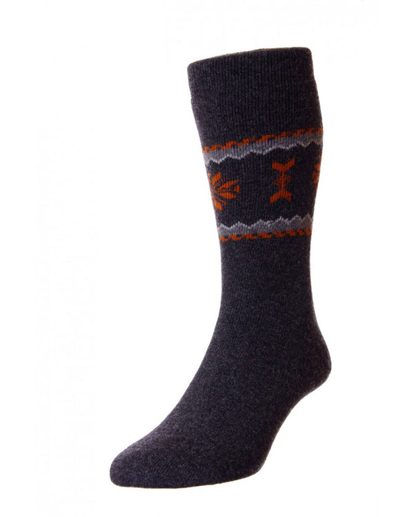 HJ Hall Fairisle Merino Wool Socks 2 Pack