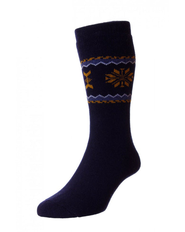 HJ Hall Fairisle Merino Wool Socks 2 Pack