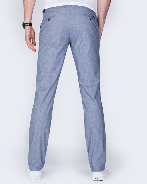 Redpoint Jasper Slim Fit Trousers (blue check)