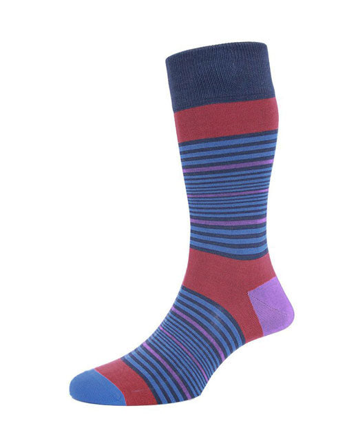 HJ Hall Charlotte Cotton Striped Socks 3 Pack