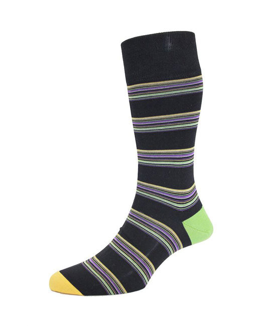 HJ Hall Boston Cotton Striped Socks 3 Pack