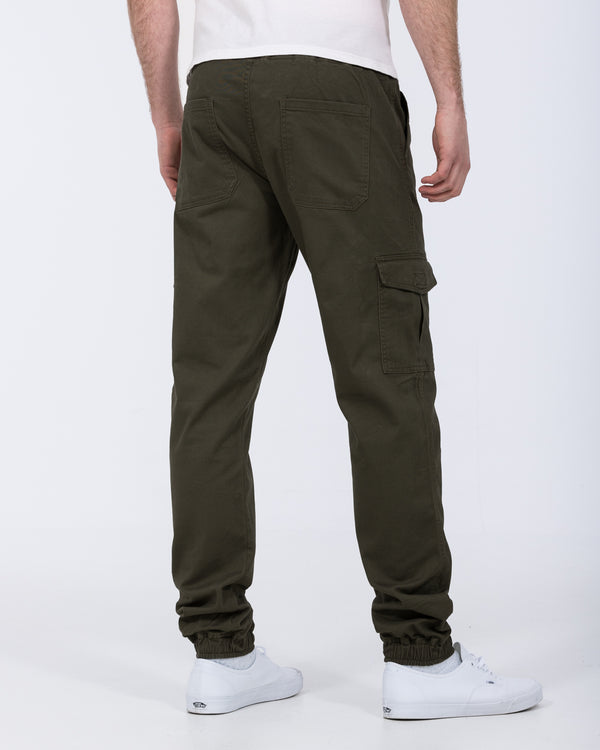 2t Fabio Regular Fit Tall Stretch Cargo Trousers (olive)