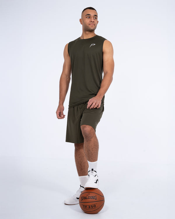 Parell Evolve Tall Sleeveless Training Top (khaki)