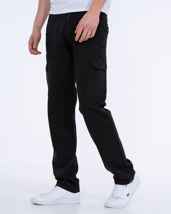 2t Dylan Slim Fit Tall Cargo Trousers (black)