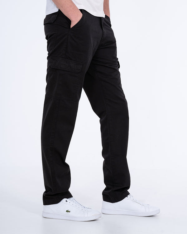 2t Dylan Slim Fit Tall Cargo Trousers (black)