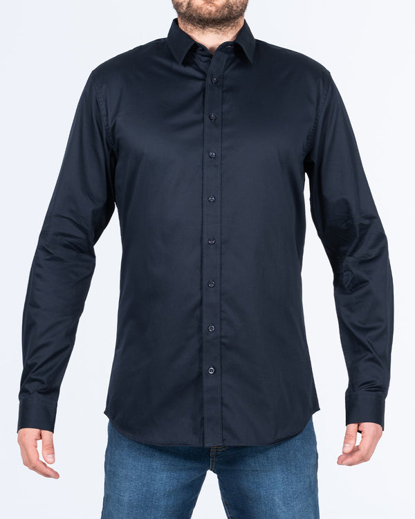 2t Regular Fit Extra Tall Formal Shirt (navy)