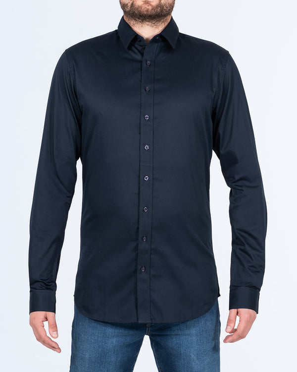 2t Slim Fit Extra Tall Formal Shirt (navy)