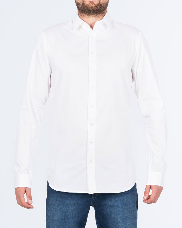 2t Slim Fit Extra Tall Formal Shirt (white)