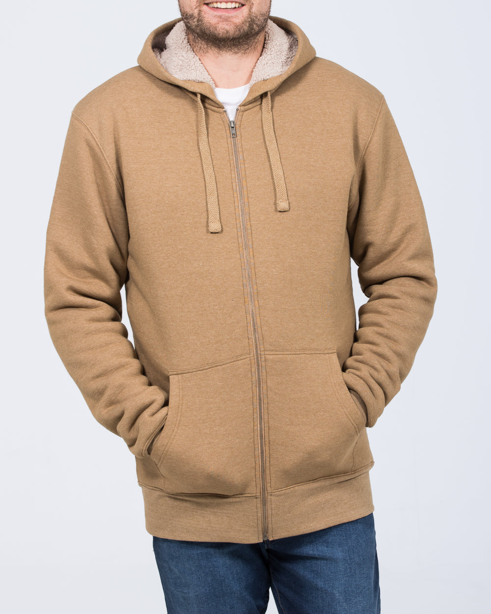 2t Arthur Tall Sherpa Hoodie camel