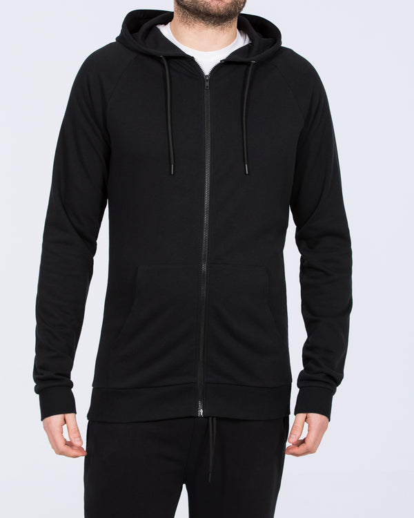 Essentalls Tall Zip Up Hoodie (black)