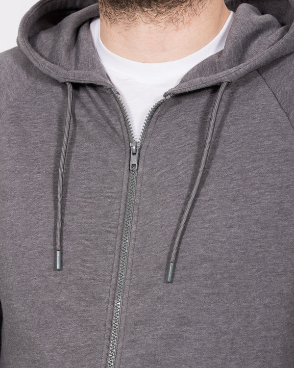 Essentalls Tall Zip Up Hoodie (charcoal)