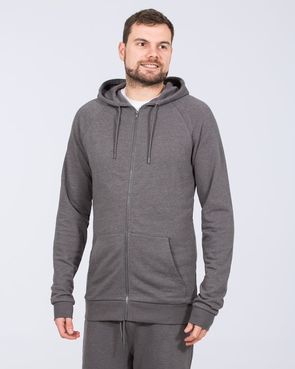 Essentalls Tall Zip Up Hoodie (charcoal)