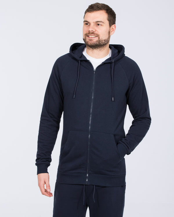 Essentalls Tall Zip Up Hoodie (navy)