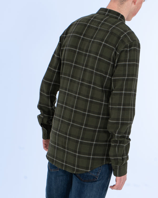 2t Jackson Extra Tall Oxford Shirt (dark green check)