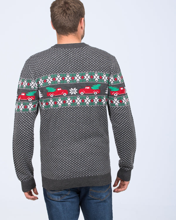 2t Tall Christmas Jumper (grey trucks)