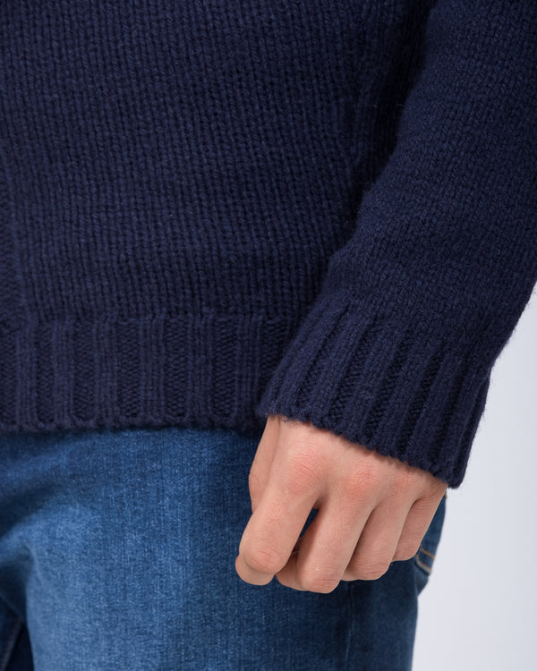 2t Lambswool Tall Turtle Neck Jumper (navy)