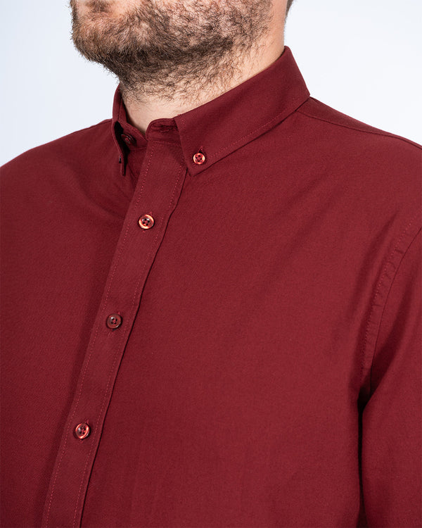 2t Logan Slim Fit Tall Oxford Shirt (burgundy)