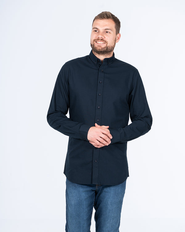 2t Logan Slim Fit Tall Oxford Shirt (navy)