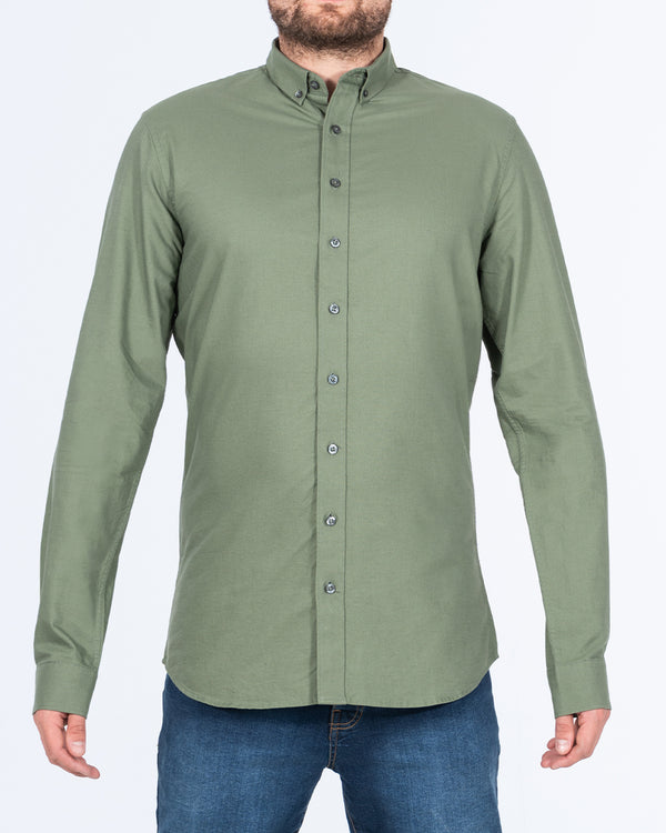 2t Logan Slim Fit Tall Oxford Shirt (olive)