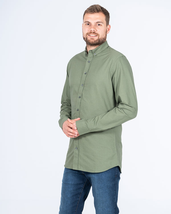 2t Logan Slim Fit Tall Oxford Shirt (olive)