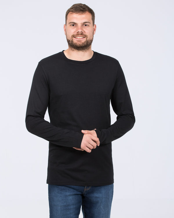 Essentalls Long Sleeve Tall T-Shirt (black)