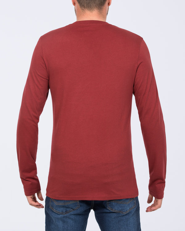 Essentalls Long Sleeve Tall T-Shirt (burgundy)