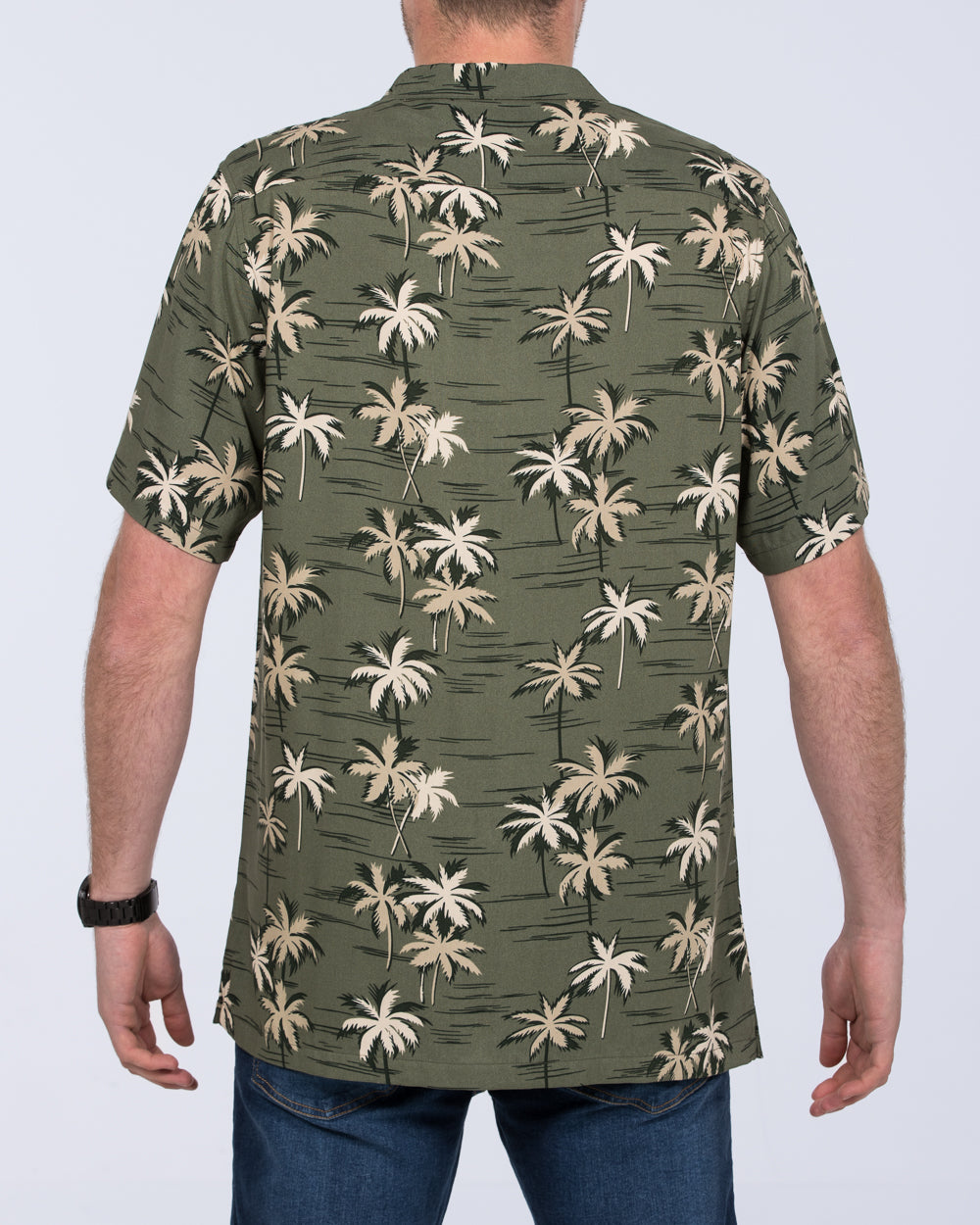 2t Dustin Short Sleeve Tall Revere Shirt (khaki palm)