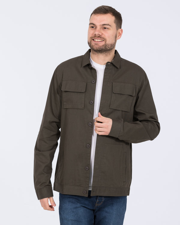 2t Linton Tall Cotton Harrington Shacket (khaki)