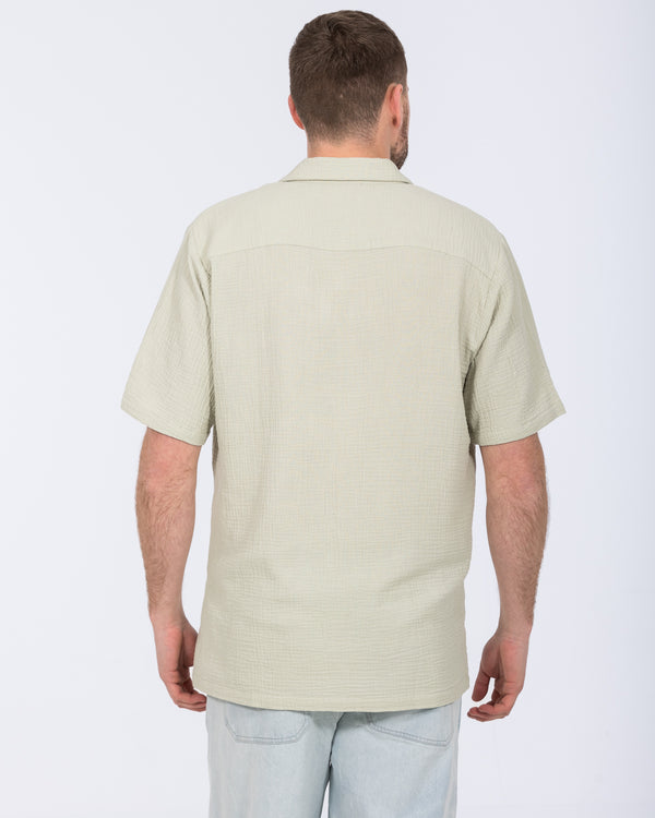 2t Grayson Tall Short Sleeve Embroirdered Shirt (sage palm)