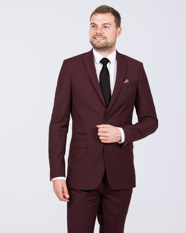 Skopes Madrid Slim Fit Tall Suit Jacket (claret)