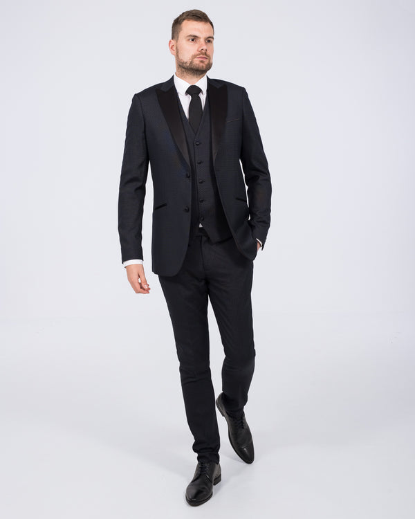 Skopes Cuba Slim Fit Tall Dinner Suit (navy diamond)