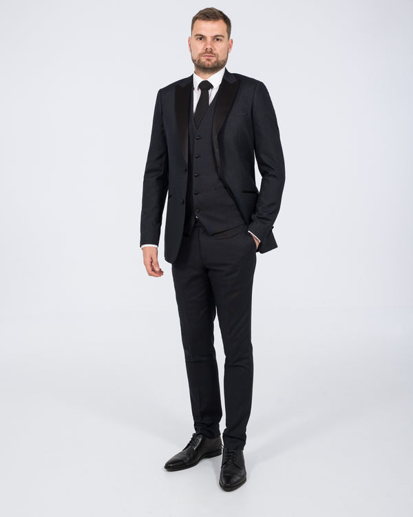 Skopes Cuba Slim Fit Tall Dinner Suit (navy diamond)