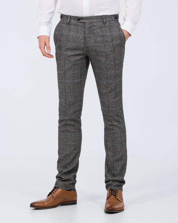 Skopes Rowan Slim Fit Tall Suit Trousers (grey herringbone)