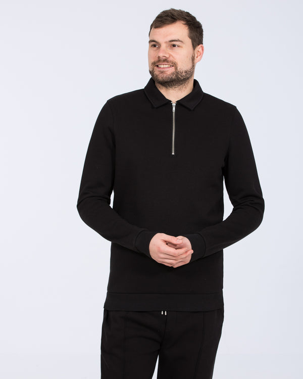 2t Elijah Tall Quarter Zip Sweatshirt (black)