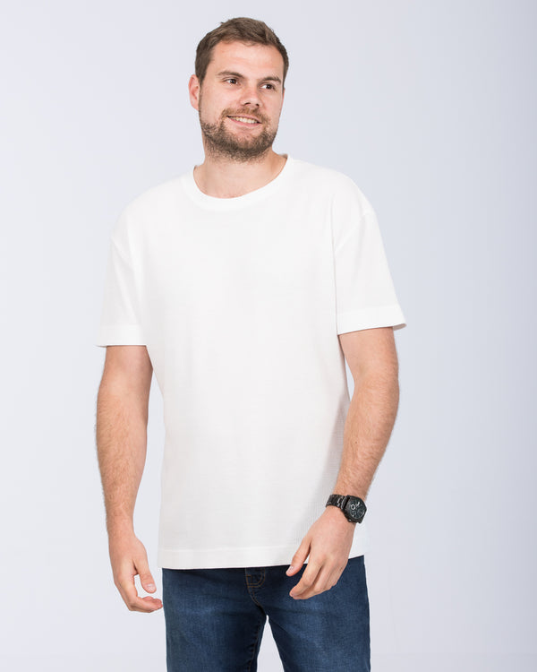 2t Tall Waffle Oversized T-Shirt (white)