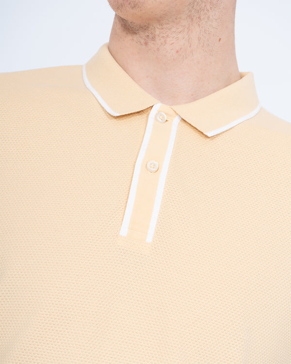 2t Slim Fit Tall Tipped Polo Shirt (lemon)