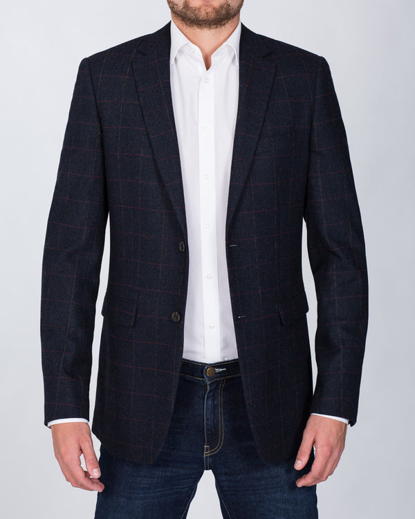 Skopes Slim Fit Tall Tweed Blazer (navy)