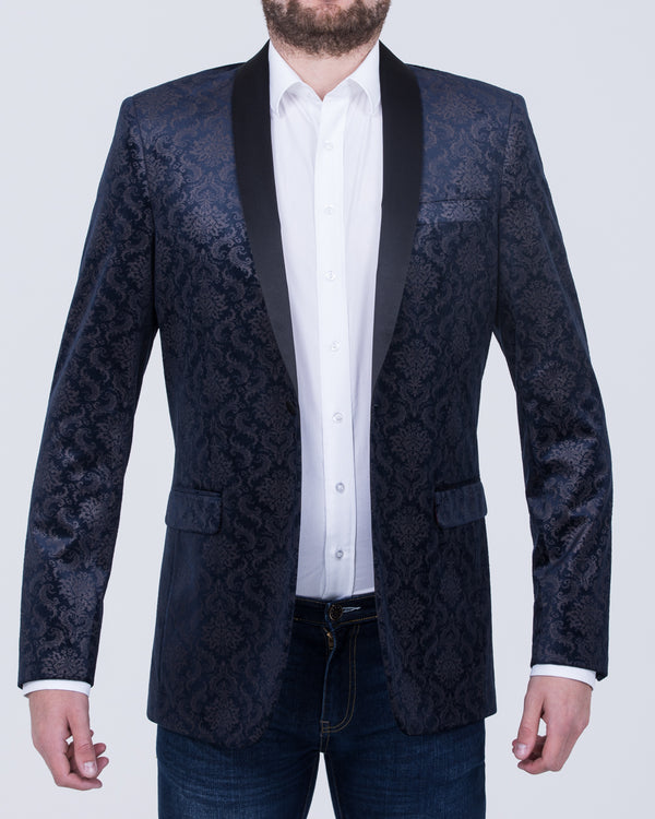 Skopes Tiesto Tall Printed Blazer (navy velvet)