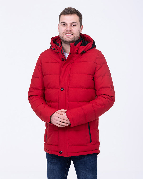 Cabano Tall Fleece Lined Puffer Jacket (cherry)