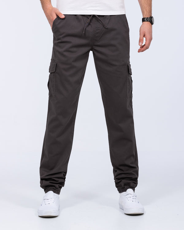 2t Fabio Regular Fit Tall Stretch Cargo Trousers (slate)