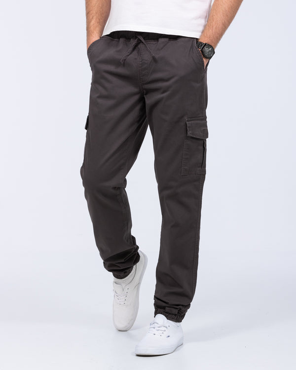 2t Fabio Regular Fit Tall Stretch Cargo Trousers (slate)