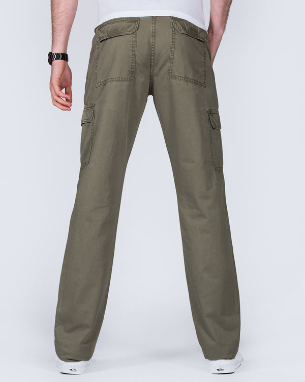 2t Slim Fit Tall Cargo Trousers (dark khaki)