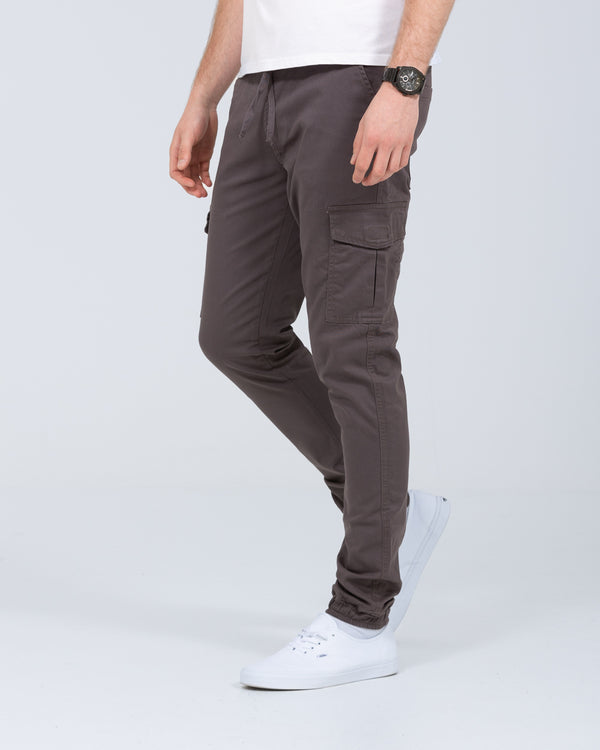 2t Dean Slim Fit Tall Stretch Cargo Trousers (slate grey)