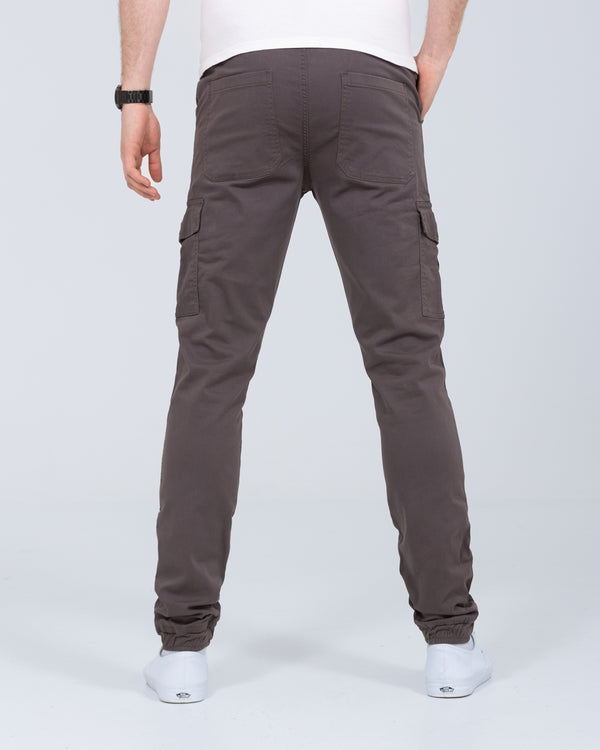 2t Dean Slim Fit Tall Stretch Cargo Trousers (slate grey)