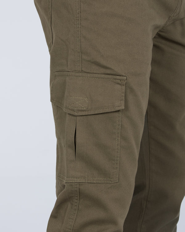 2t Dean Slim Fit Tall Stretch Cargo Trousers (khaki)